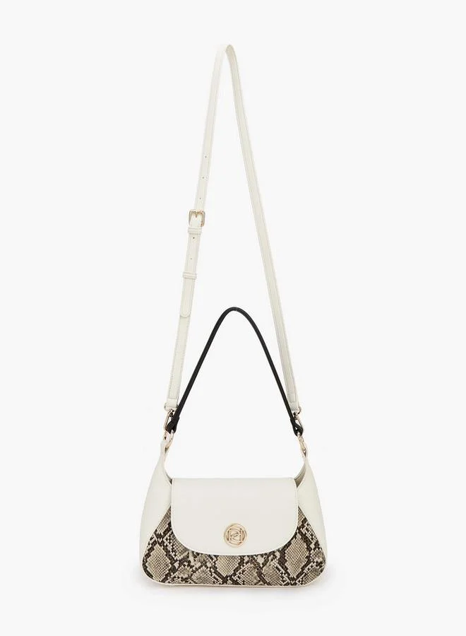 بابريكا Animal Print Shoulder Bag With Magnetic Button Closure